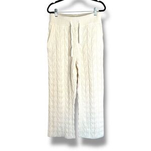 Eberjey Cream Cable Knit Pants Size Small